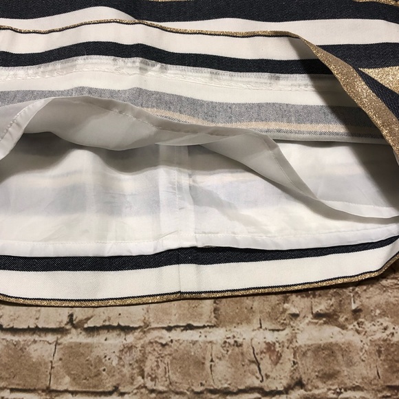J Crew Metallic Shimmer Striped Skirt - Picture 7 of 8